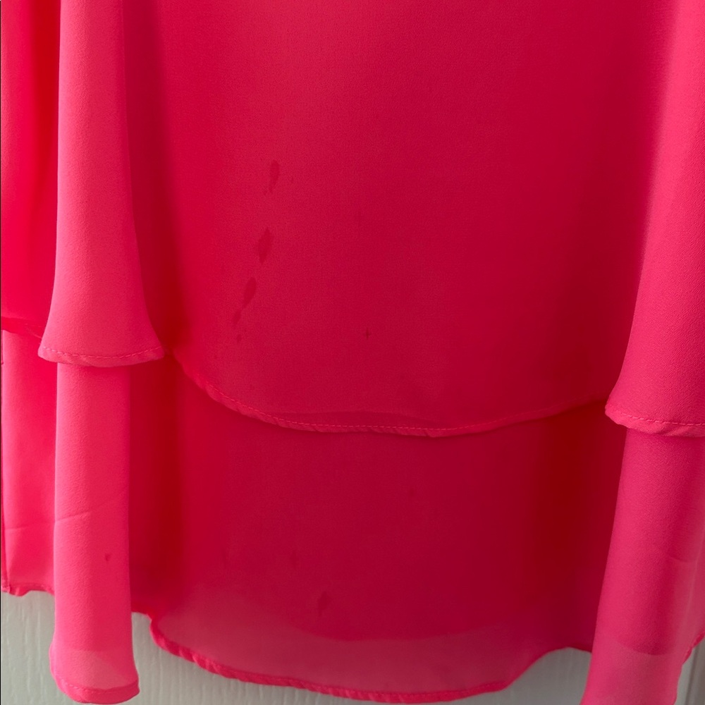Neon Pink Flounce Tank - Picture 4 of 4